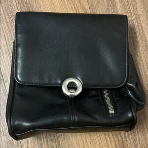Nine West Black Leather Shoulder Bag (no strap)